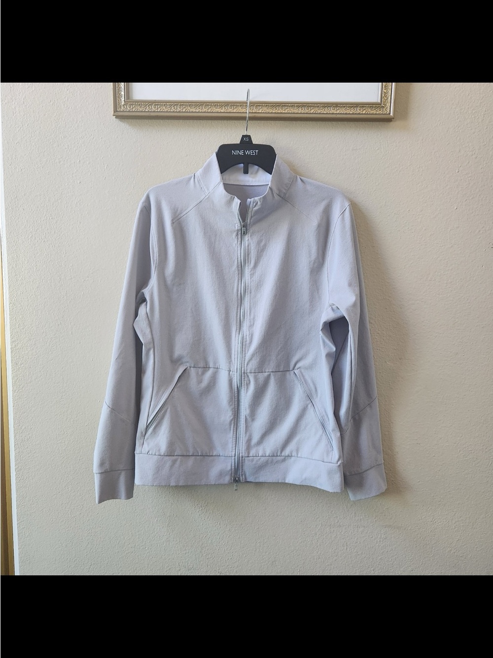 Lululemon light grey airing easy bomber jacket size S